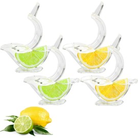 Manual Lemon Juicer, Acrylic Manual Lemon Slice Squeezer, Portable Transparent Fruit Juicer, Elegance Bird Shape, Hand Juicer for Orange Lemon Lime Pomegranate (4)