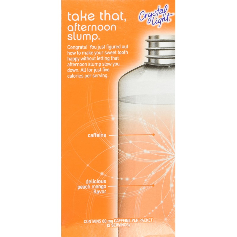 Crystal Light Energy Peach Mango on the Go (Pack of