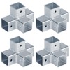 YIDU69Q 4 Pcs 1" Square Tube Connector, 4 Way Square