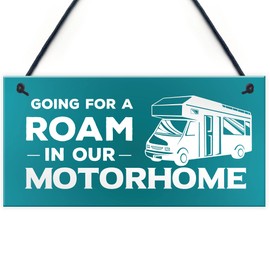 RED OCEAN Funny Motorhome Hanging Sign For Your Home Caravan Campervan Decor Signs