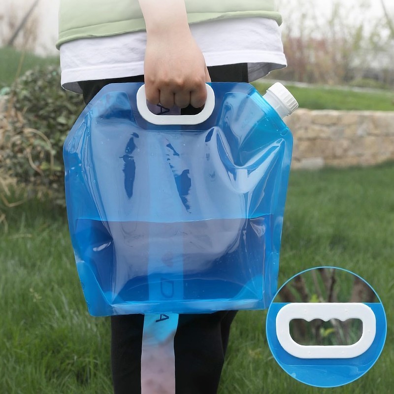 ZBJBinCH Folding Water Bag PE Plastic Drinking Water Container Portable