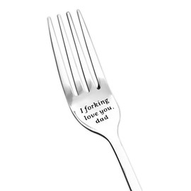 I Forking Love You Dad Forks for Dad Father's Day Gift for Daddy Father Gifts from Son Daughter Step Dad Birthday Gift for Papa I Love You Gifts for Father Thinking of You Gift for Dad Dinner Fork