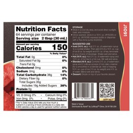 Tea Zone J1091 64 fl. oz Watermelon Syrup for Tea, Sweets, Beverages, Cocktails Blending