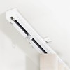 TEAKMAMA Ceiling Curtain Track,Heavy-Duty Silent Rail Set,6ft-9ft, White