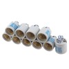 Rextin 10pcs Ceramic Standard Medimun Screw Base Socket E26 E27