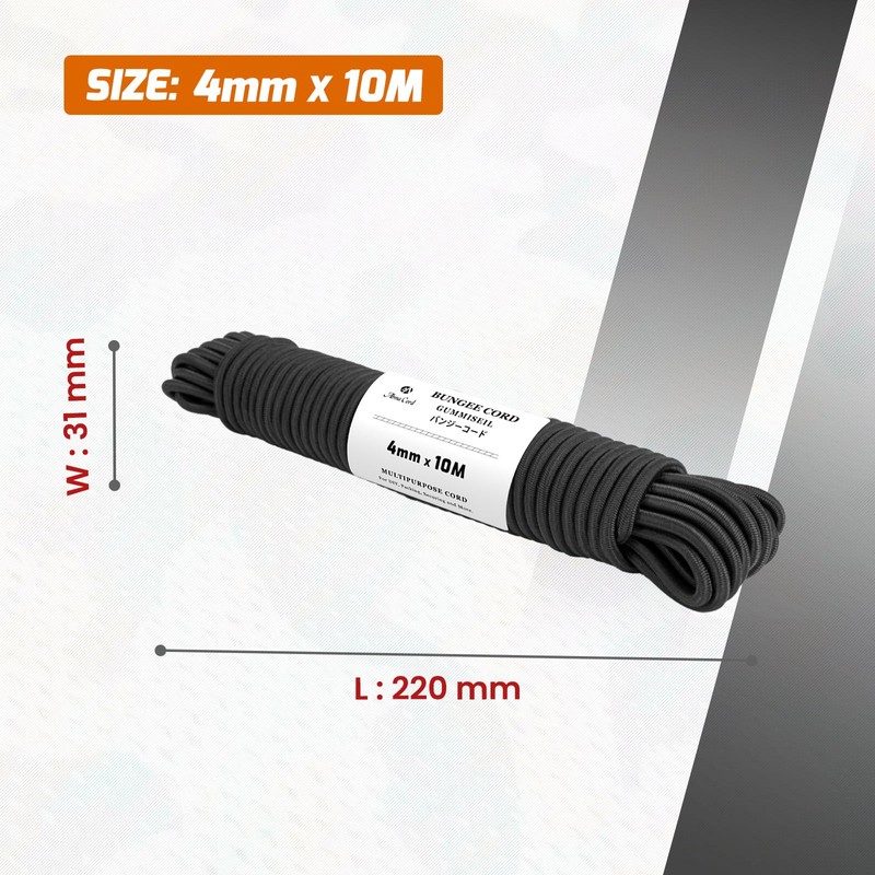 Abma Cord Bungee Cord 4mm 10M Elastic Shock Cord 100%