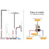 Votamuta Shower Faucet Set Matte Black Shower System,Shower Faucet with