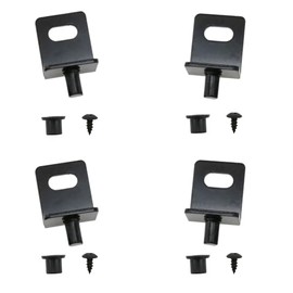 Haidong Black Metal Iron Concealed Corner Pivot Hinge for Wooden Door Furniture Cabinet Drawer Window Display Cabinet with Screws 4PCS