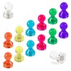 TMS Small Strong Fridge Magnets, 14 Coloured Magnetic Push Pins