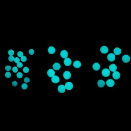 20 PCS - Quartz Pearl Balls UV Reactive Quartz Balls for Glass Collector,6mm OD Quartz Balls Glow in The Dark，Glowing Quartz Balls for Glass Hookah (GlowBlue)