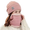 Gorro con Bufanda para Mujer Gorro Invierno (Rosado)
