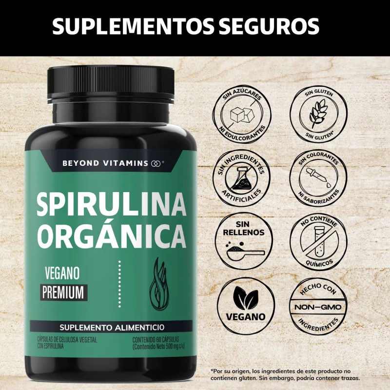 Spirulina Orgnica 100 Natural Premium Espirulina Con Tecnologa De Cpsulas