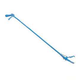 Foldable Snake Catcher, Reptile Grabber, Blue Coating, 60" Length