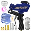 QCDENG Blue Air Sand Blaster Gun Kit,Portable Handy Sand Blasters