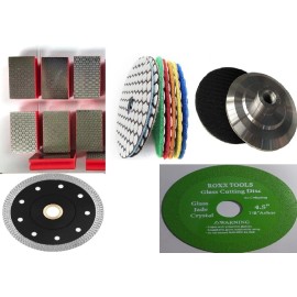 Roxx Tools 4.5" MARBLE GLASS CERAMIC TILE JADE CRYSTAL BLADE GRANIT STONE FLOOR HAND BUFFER