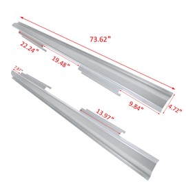 ECOTRIC Pair Outer Rocker Panels Compatible With 1997-2005 Buick Century and Regal 4Door Steel