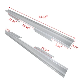 ECOTRIC Pair Outer Rocker Panels Compatible With 1997-2005 Buick Century and Regal 4Door Steel