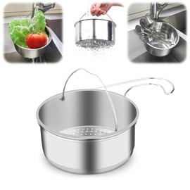 Stainless Steel Swan Sink Strainer Basket, Faucet Hanging Filter Multi-Functional Kitchen Draining Basket for Fruit and Vegetable, Quick Drain (for faucets with a diameter less than 1.7in)