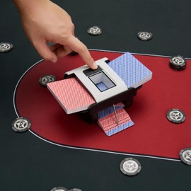 Automatic Card Shuffler 2 Deck, Electric Shuffling Machine for 1-2 Decks, Recharge Shuffler Machine for Poker, UNO, Blackjack, Texas Hold'em