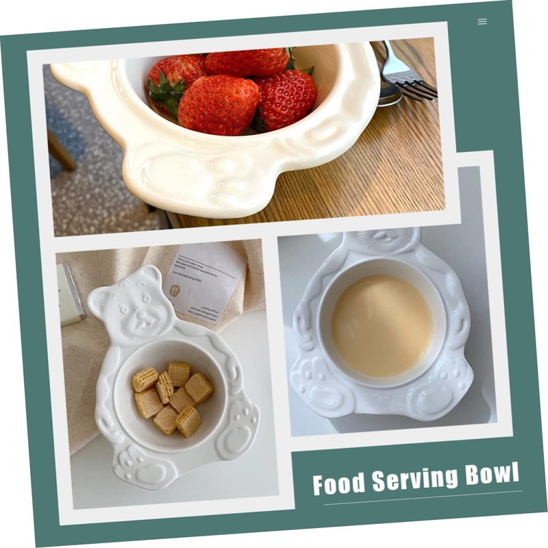 MAGICLULU 1Pc Creative Bear Shaped Ceramic Steamed Egg Mold High