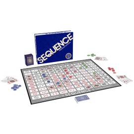 Sequence Premium Edition - Stunning Set with Giant Board (20.25 x 26.25 inches), Exclusive Chips and Deluxe Cards by Goliath, Blue, for Ages 7+