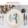 15" Round Beige Plastic Placemats Set of 8, Waterproof Table