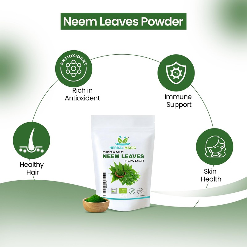 Herbal Magic's Organic Neem Leaves Powder Face Mask - Sparkle