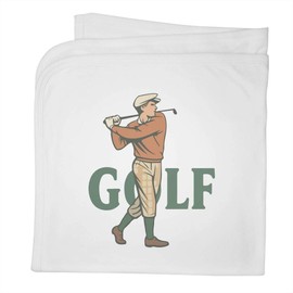 Azeeda 'Golfer Swing' Cotton Baby Blanket/Shawl (BY00042981)