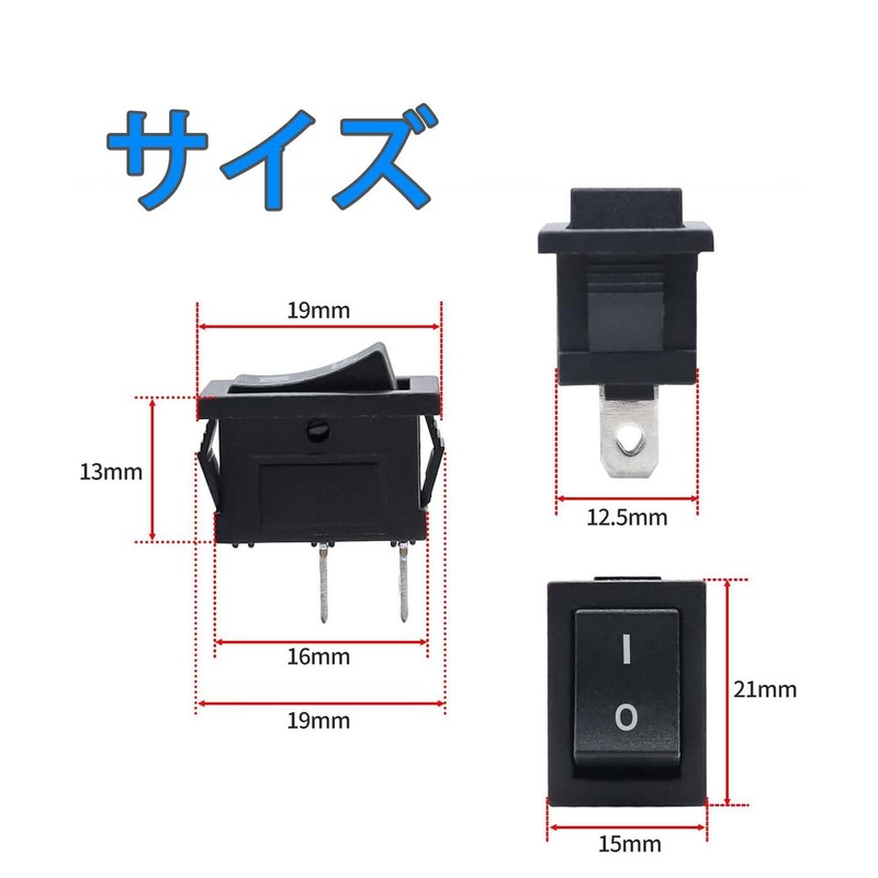 HUIKKJP Electronic Components Button Locker AC 125V-250V Car Motorcycle Boat