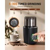 CEVING Hands-Free Blade Coffee Grinder, Cordless Coffee Mill with 5-30S