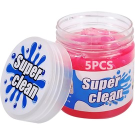 5 Pcs Gel de Limpieza, Gel Limpiador de Auto, Limpiador de Grietas de Automóviles, Reutilizable, Adecuado para Teclados de Coche, Rejillas de Ventilación Del Aire Acondicionado, Etc