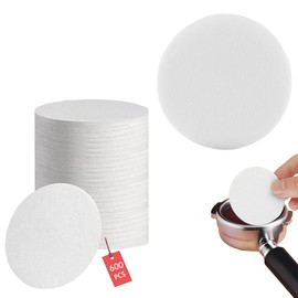 600 pcs Espresso Paper Filter 58.5mm for Screen Carrier 58mm, Unbleached Round Coffee Filter Paper Puck Screen Carrier Coffee Filter Paper White (600 * 58.5mm)
