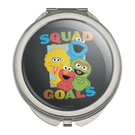 Sesame Street Elmo Character Group Squad Goals Compact Travel Purse Handbag Makeup Mirror