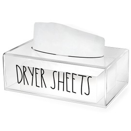 Dryer Sheet Holder Dispenser Container Dryer Sheet Storage Box for Laundry Room Decor Light Luxury Style Fabric Softener Dispenser for Organizing Decorations (Clear,Acrylic)