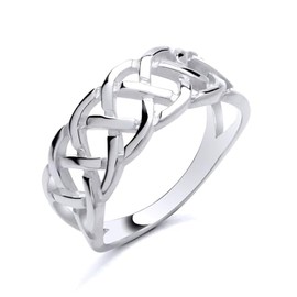 925 Sterling Silver Chunky Filigree Celtic Band Ring size K L M N O P Q R S (K)