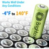 Brightown 12-Pack Rechargeable AA Batteries - 1000mAh 1.2V NiMH High