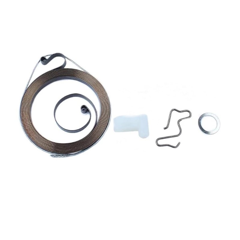Chainsaw Recoil Starter Kit, Rope Pulley Handle Spring Claw, Compatible