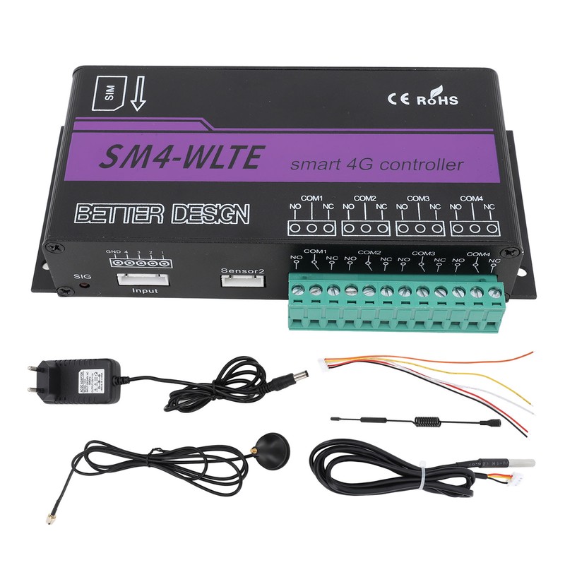 4 Channel 4G SMS Alarm Controller 4G Mobile Phone Access