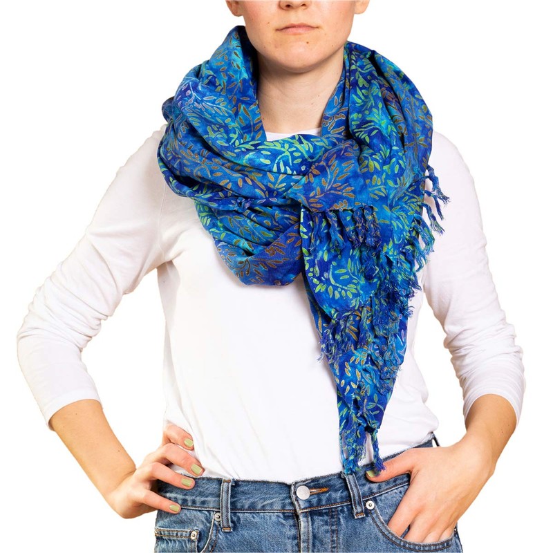 PANASIAM Sarong B109 green leaf, L