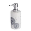 WENKO Astera Soap Dispenser, Ceramic, White/Grey, 8.5 x 7 x