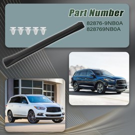 FZJDSD 1PC Rear Passenger Right Door Lower Molding Trim Compatible with Infiniti JX35 2013 QX60 2014 2015 2016 2017 2018 2019 2020 Replace 82876-9NB0A 828769NB0A Moulding-Rear Door,RH Passenger Side