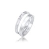 Elli Women's Ring Set Basic Look Hammered Combinable in 925