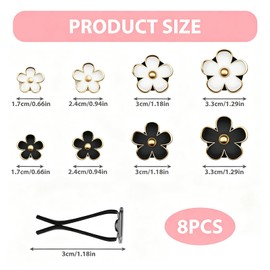 8 Pcs Car Air Fresheners Vent Clip, White & Black