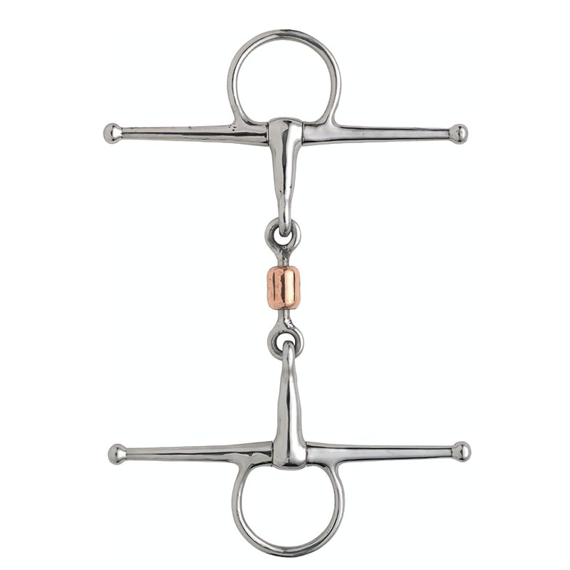 Full Cheek Snaffle Bit With Copper Peanut Stainless steel for