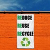 Vertical Vinyl Banner Multiple Sizes Reduce Reuse Recycle Business Outdoor