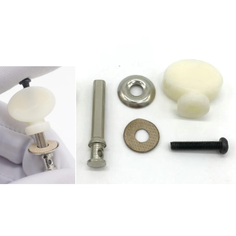 CashBeat 4Pcs White Ukulele Tuning Pegs, Metal Pin Machine Heads
