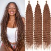 Kachanaa 7 Pack Honey Brown Pre-Separate Deep Wave Braiding Hair