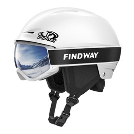 Findway Ski Helmet and Ski Goggles Set, Snowboard Helmet with Goggles for Men and Women, Adult Ski Helmets for Men, Women and Teenagers