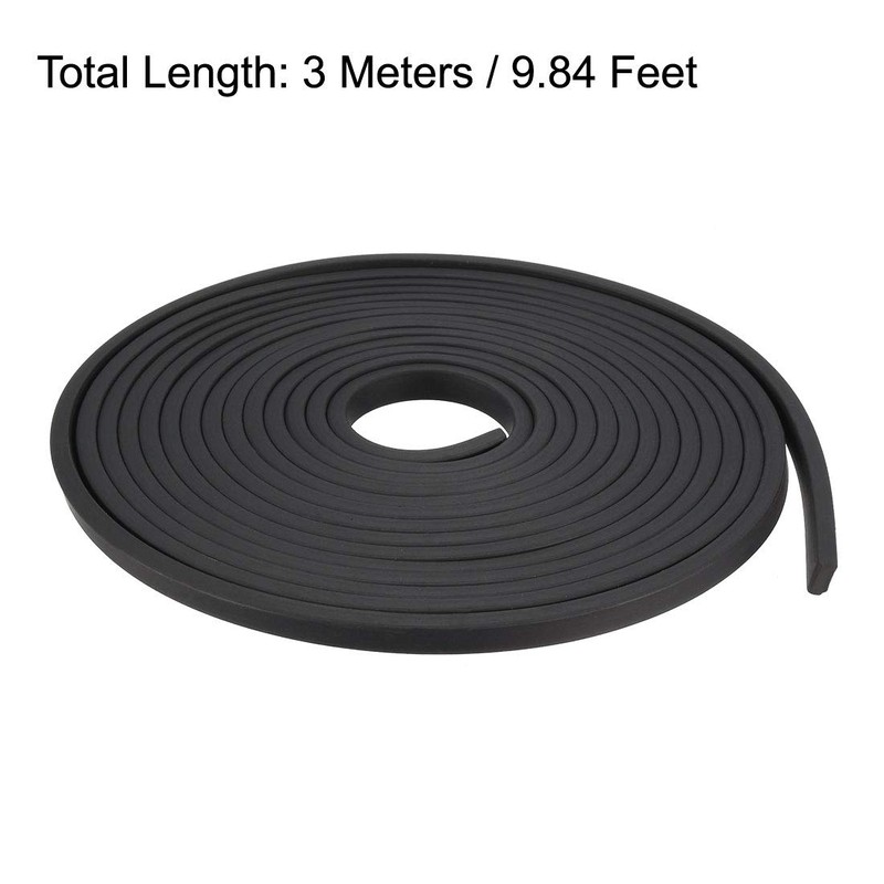 sourcing map Solid Rectangle Rubber Seal Strip 5mm Wide 3mm
