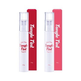BEAUTY PEOPLE Flower Dew Tangle Lip Tint with Vitamin-Packed Fruit Extracts for Soft, Hydrated, Plump Lips - Long-Lasting Lip Stain (Red and Pink, 3.5ml)
